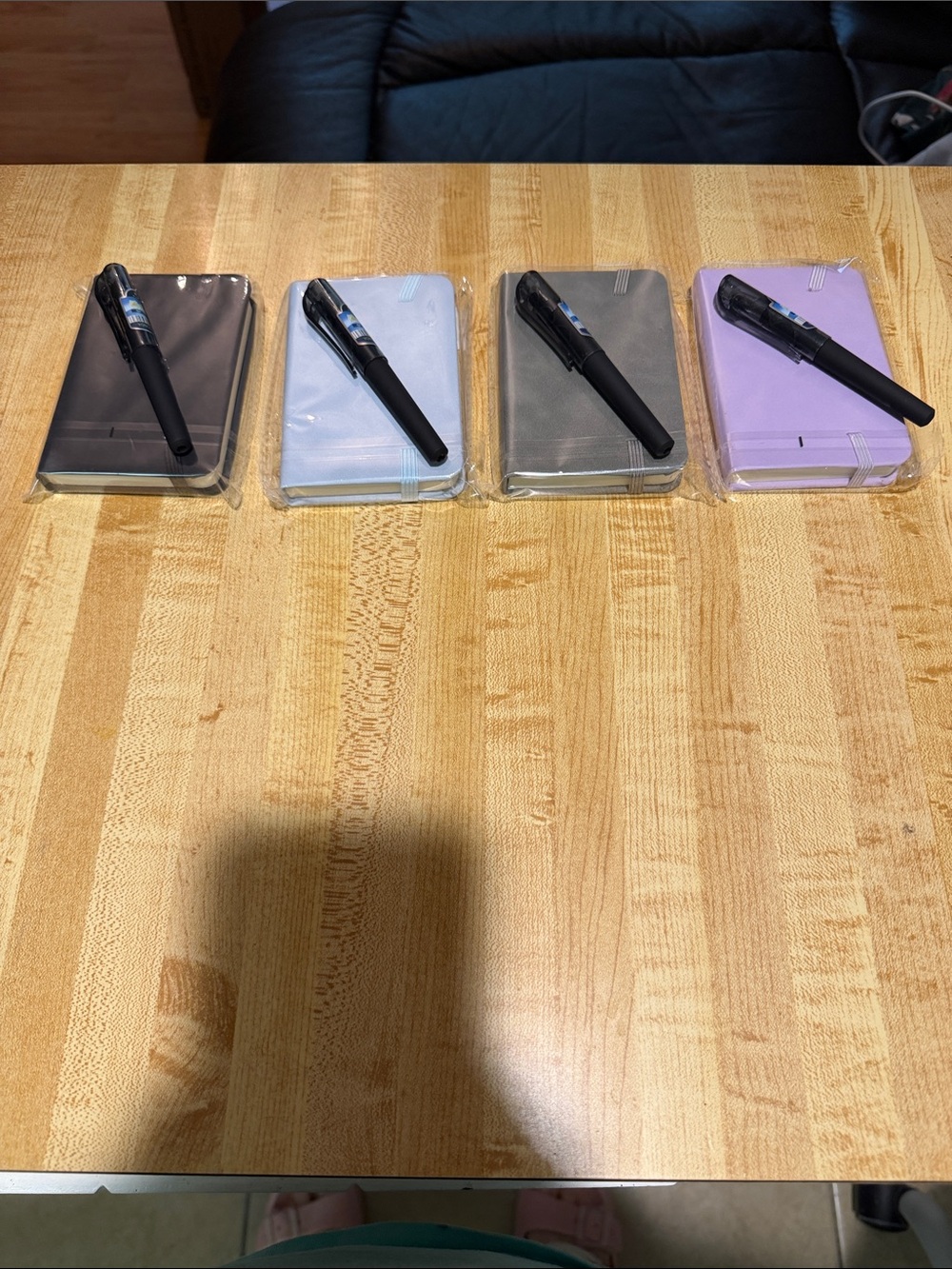Portable Slim Notebook with Pen — Lavender, Gray, Light Gray, Dark Gray Choose 1